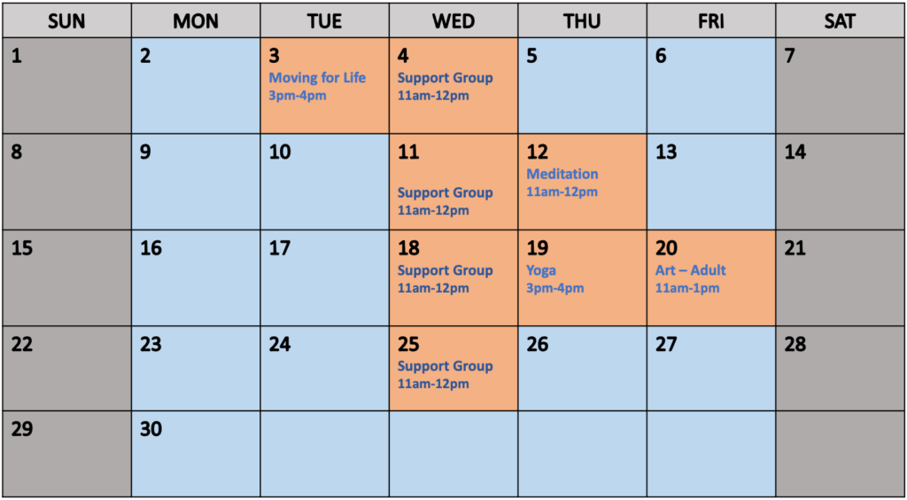 November calendar of events