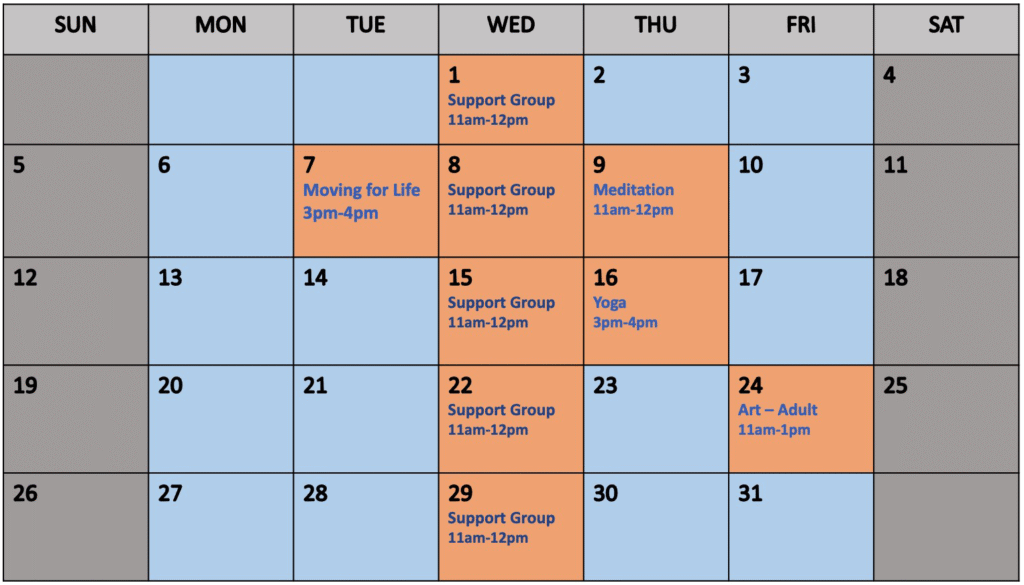 July 2026 calendar of events