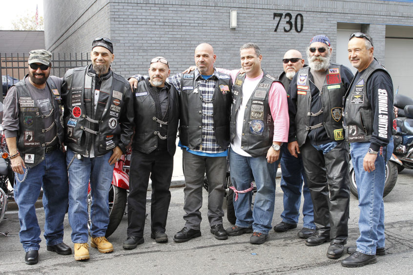 group photo of motorcyclists