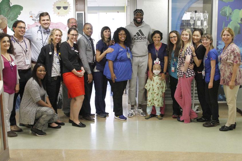 DeMarre Carroll Visits Pediatric Patients