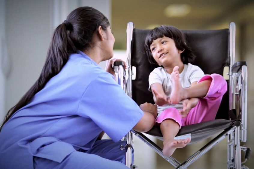 nurse and child patient