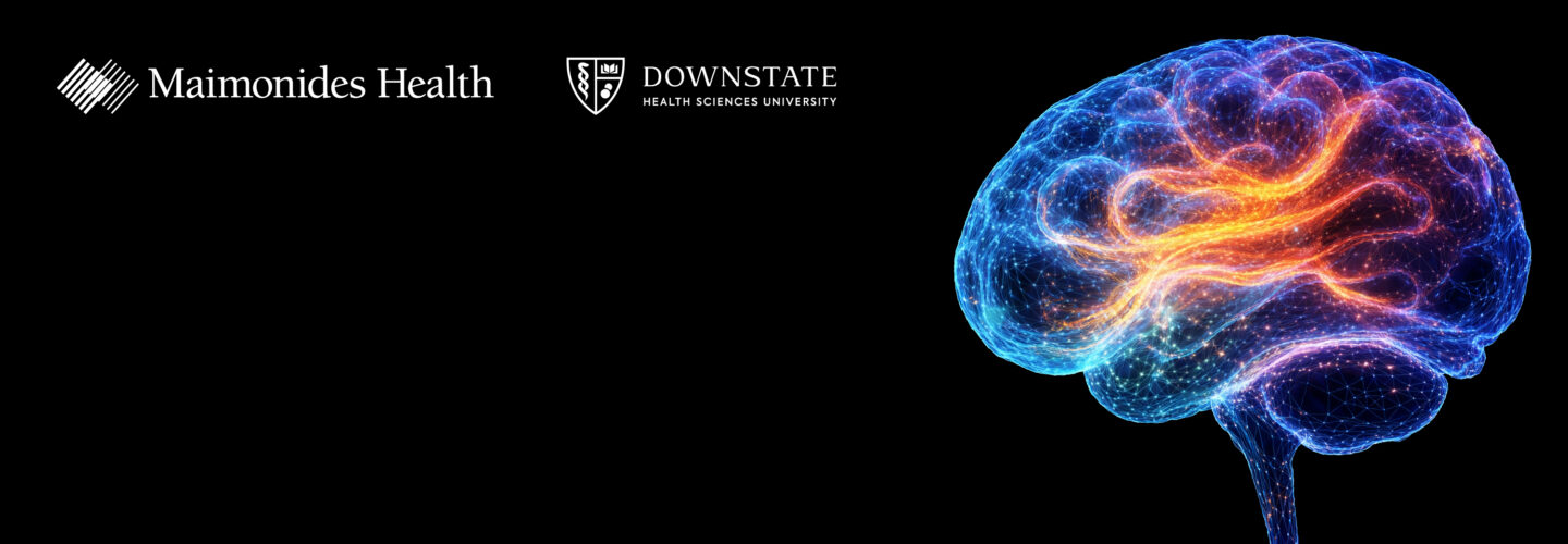 3D illustration of glowing brain network connections