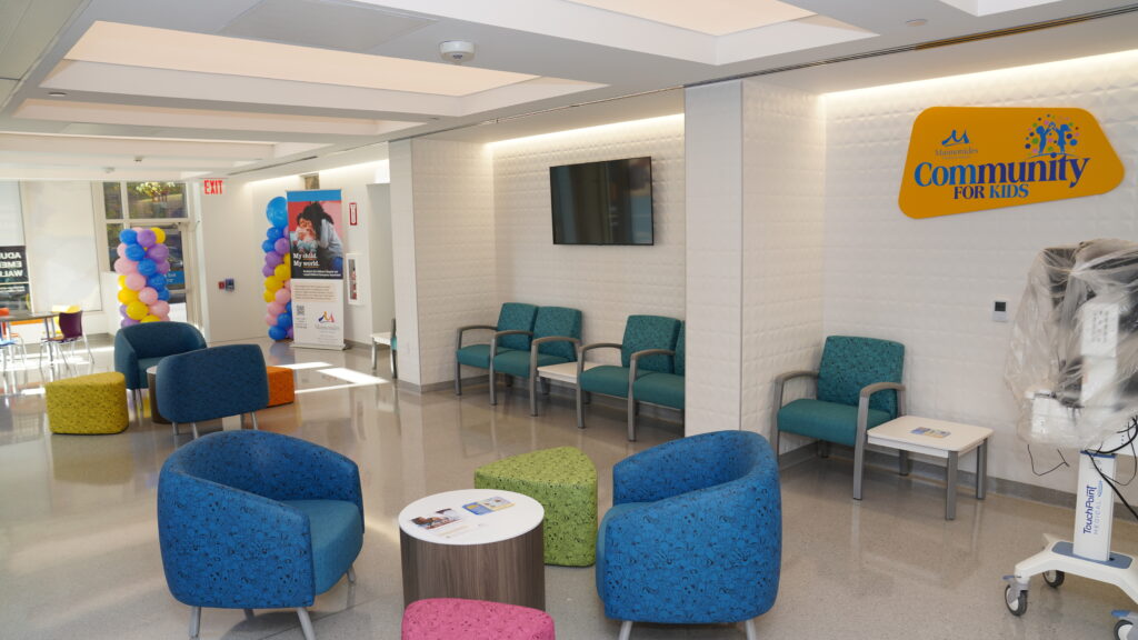 Light-filled lobby of the Children's Emergency Department