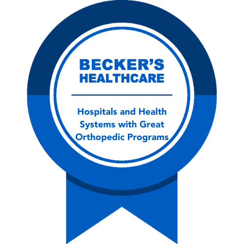 Becker's Healthcare badge for great orthopedic program