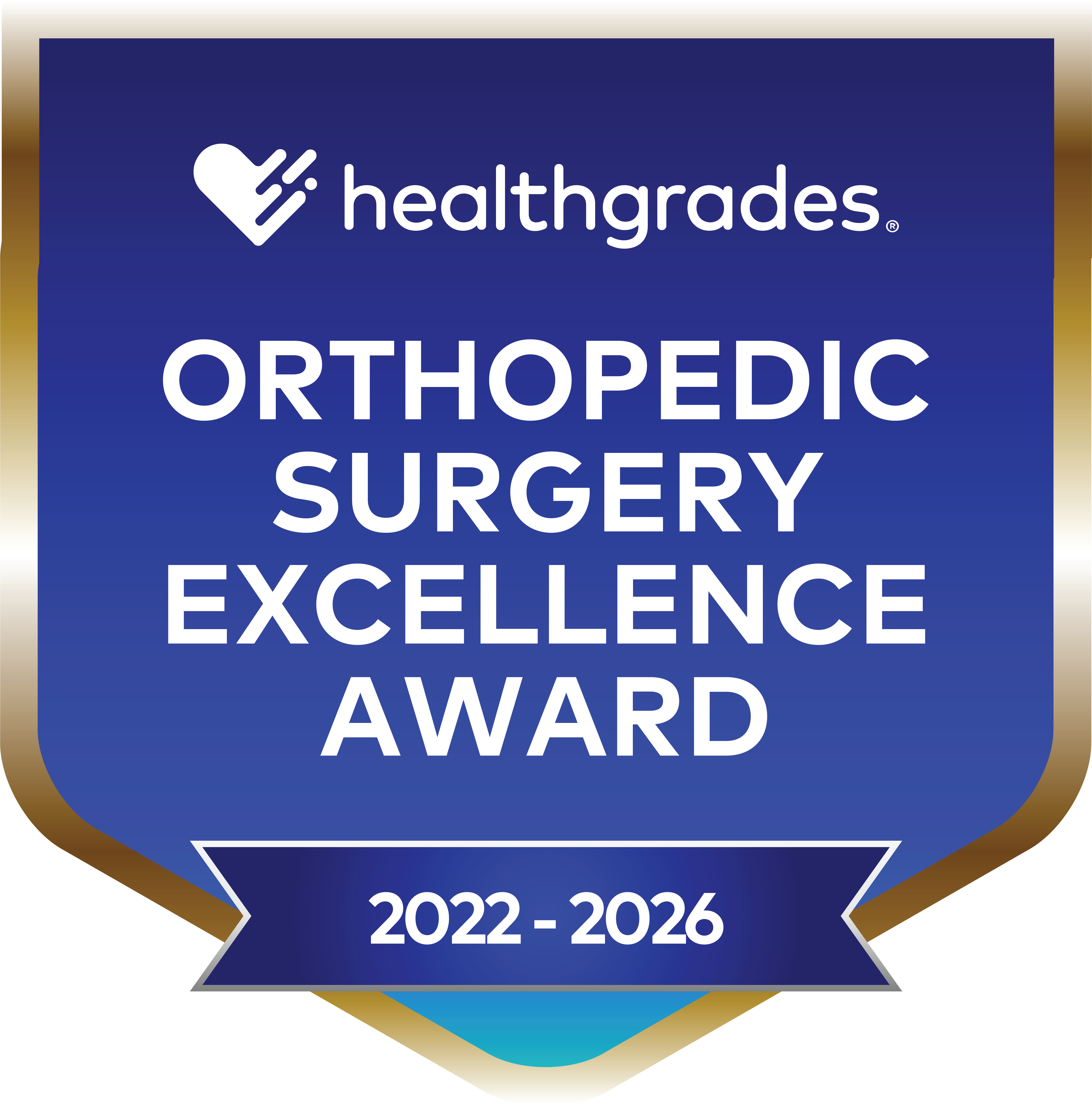 Healthgrades orthopedic surgery excellence award for 2022-2026