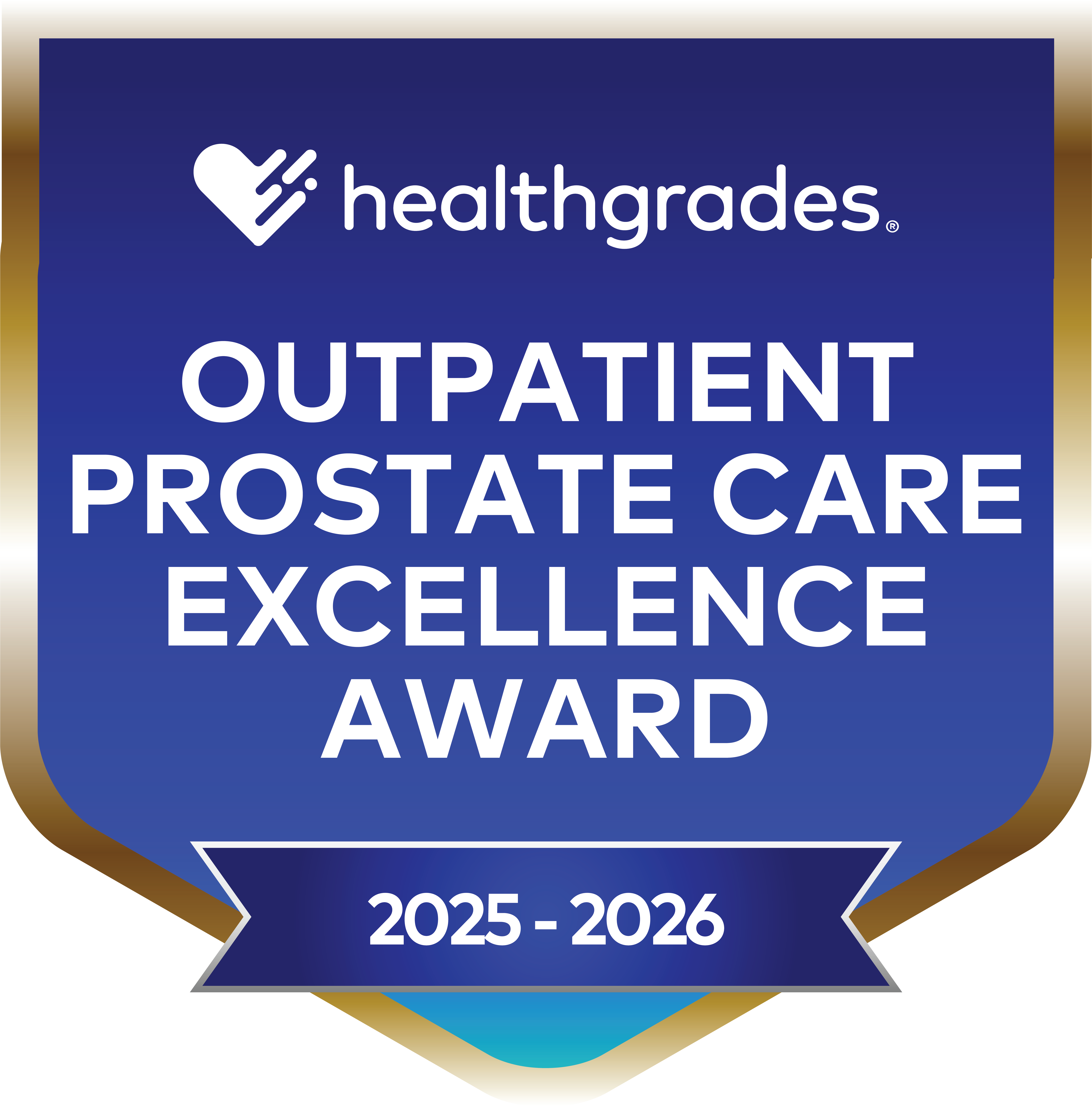 Healthgrades outpatient prostate care excellence award for 2025-2026