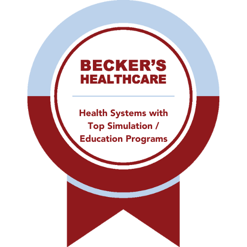 Beckers Healthcare badge for Health Systems with Top Simulation/Education Programs