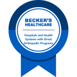 Becker's Healthcare badge for great orthopedic program
