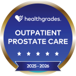 Healthgrades five-star badge for outpatient prostate care for 2025-2026